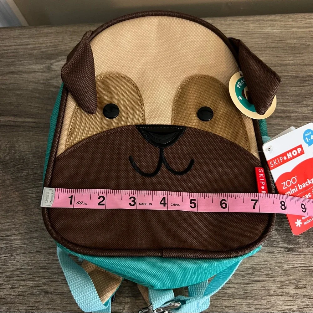 Skip Hop Zoo Preston Pug Mini Backpack w Detachable Tether Preschool